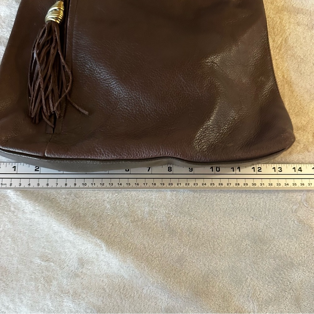 Vintage Brown Genuine Leather Shoulder Bag - Picture 10 of 16